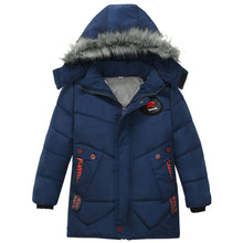 Load image into Gallery viewer, 3-6 year Children's clothing children's coat Winter style letter print warm jacket Boys cotton hooded jacket