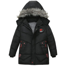 Load image into Gallery viewer, 3-6 year Children's clothing children's coat Winter style letter print warm jacket Boys cotton hooded jacket