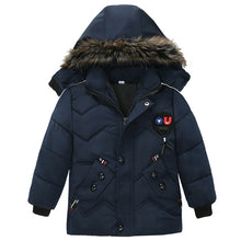 Load image into Gallery viewer, 3-6 year Children's clothing children's coat Winter style letter print warm jacket Boys cotton hooded jacket