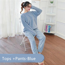 Load image into Gallery viewer, Winter Flannel Sleep Bottoms Long Pants Thick Warm Casual Home Wear Casual Pyjama Trousers Soft Loose Trouser Sleepwear