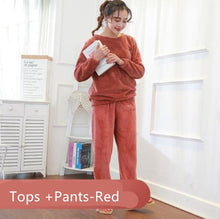 Load image into Gallery viewer, Winter Flannel Sleep Bottoms Long Pants Thick Warm Casual Home Wear Casual Pyjama Trousers Soft Loose Trouser Sleepwear