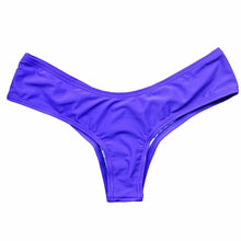Load image into Gallery viewer, Swimwear Women Briefs Bikini Bottom Side Ties Brazilian Thong Swimsuit Classic Cut Bottoms Biquini Swim Short Ladies Swimsuit