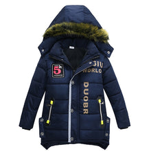 Load image into Gallery viewer, 3-6 year Children's clothing children's coat Winter style letter print warm jacket Boys cotton hooded jacket